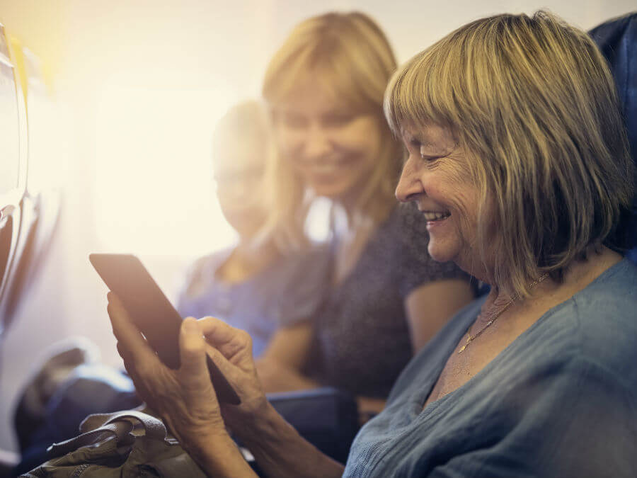 Family on a flight