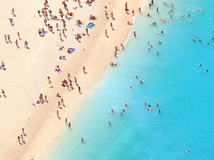 Busy beach