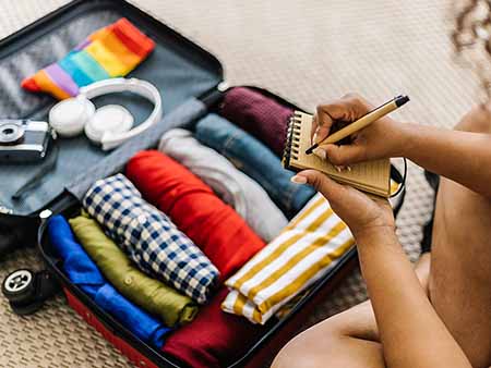 Travel packing checklist